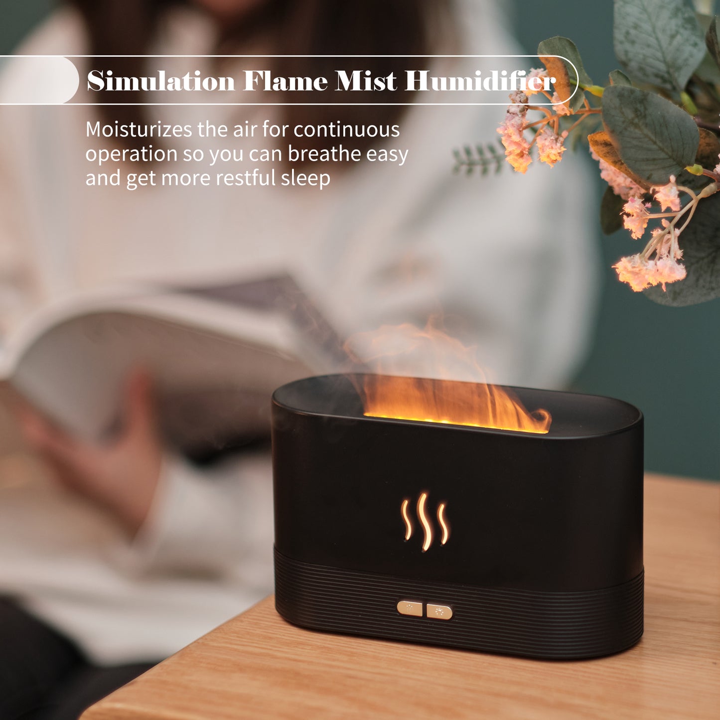 Moodaze Aromadiffusor mit Flammenlicht